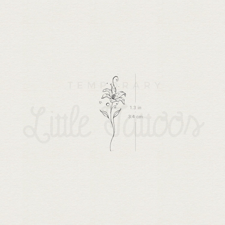 Lily Stargazer By Stefano Mazza Temporary Tattoo - Set of 3