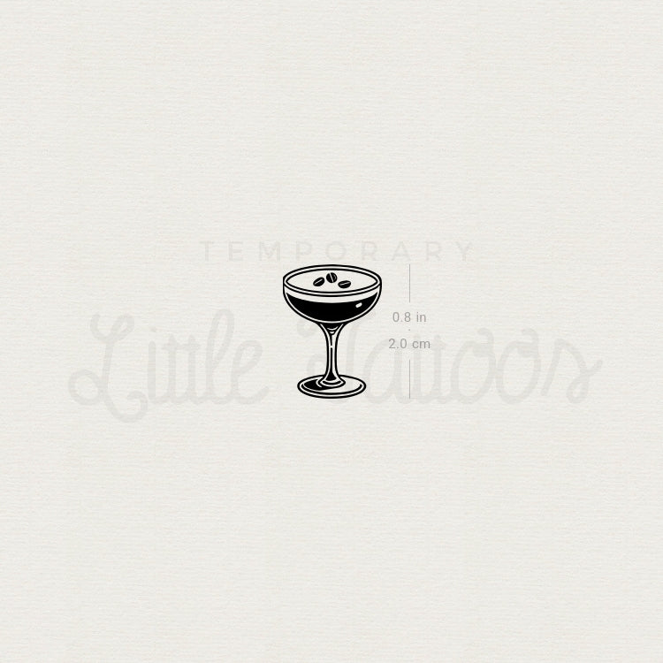 Little Espresso Martini Temporary Tattoo - Set of 3