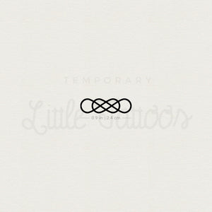 Interlaced Double Infinity Temporary Tattoo - Set of 3