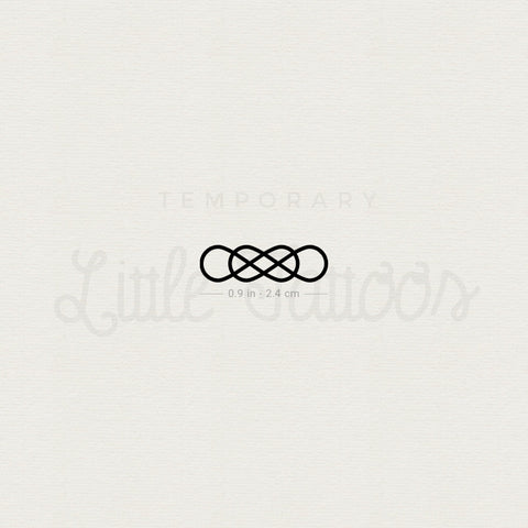 Interlaced Double Infinity Temporary Tattoo - Set of 3