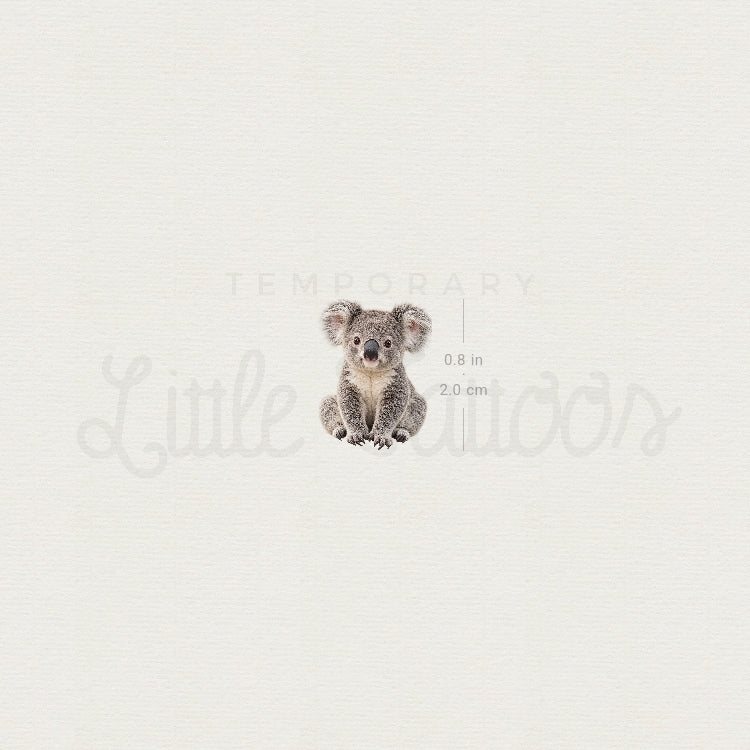 Watercolor Koala Temporary Tattoo - Set of 3