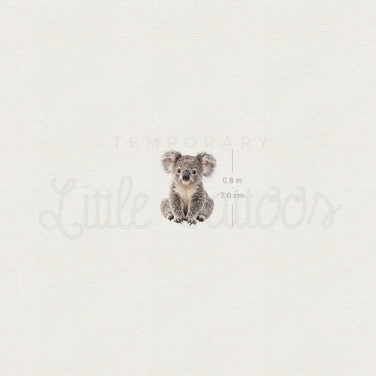 Watercolor Koala Temporary Tattoo - Set of 3