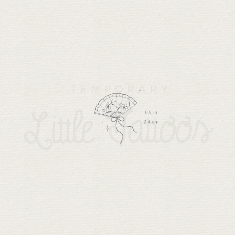 Little Hand Fan Temporary Tattoo By Stefano Mazza - Set of 3