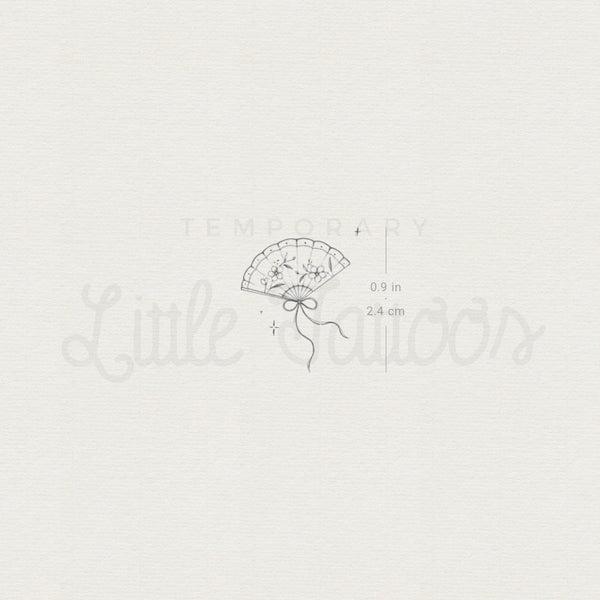 Little Hand Fan Temporary Tattoo By Stefano Mazza - Set of 3