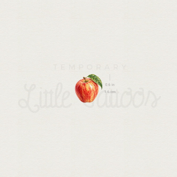 Gala Apple Temporary Tattoo - Set of 3