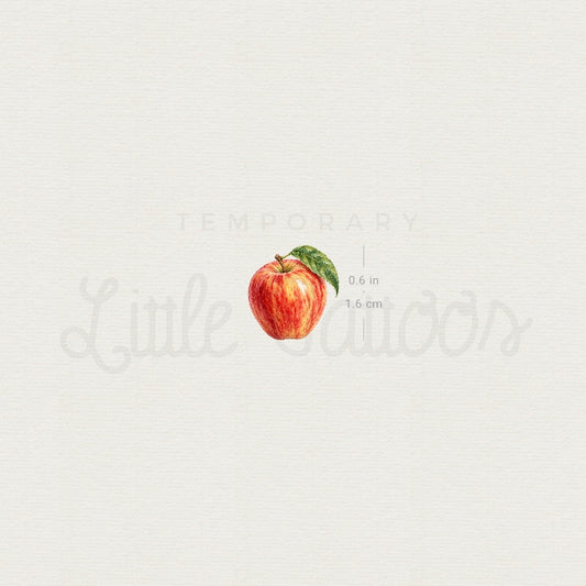 Gala Apple Temporary Tattoo - Set of 3