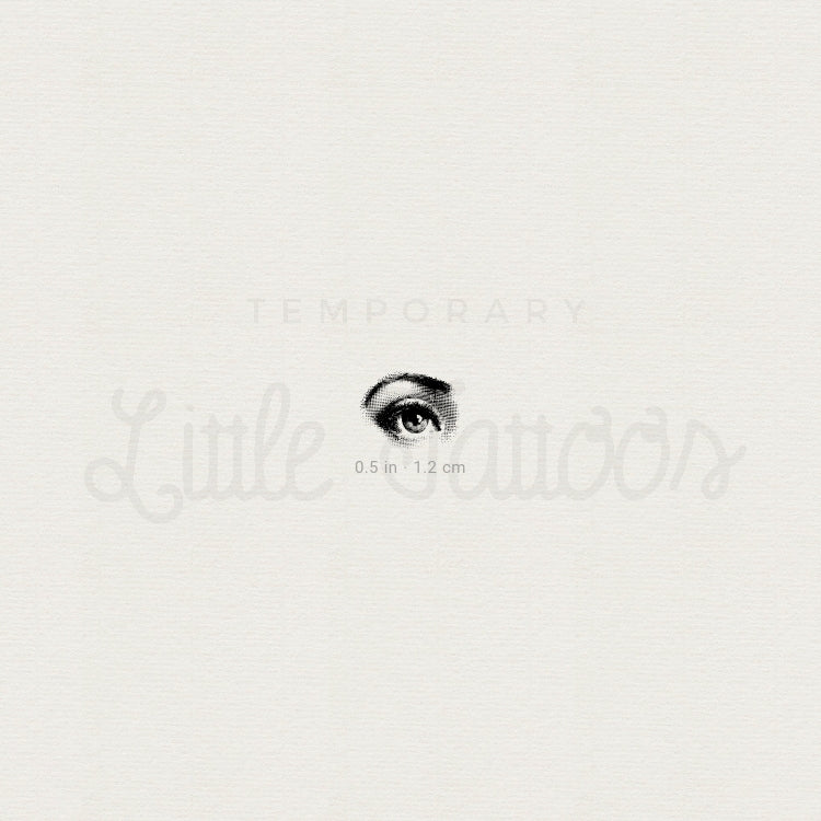 Woman Eye Temporary Tattoo - Set of 3
