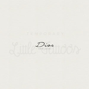 Dios Temporary Tattoo - Set of 3