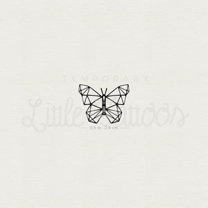 Low Poly Butterfly Temporary Tattoo - Set of 3