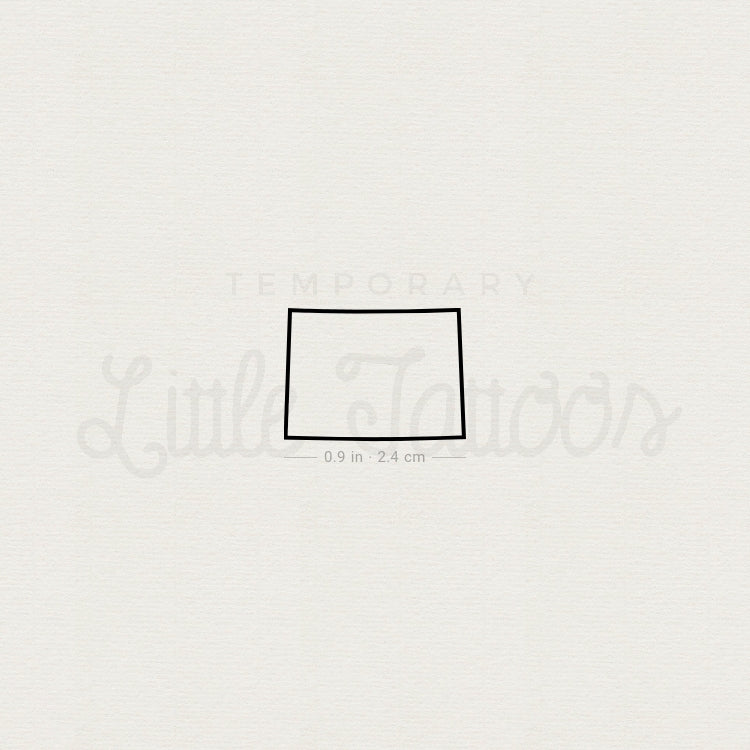 Tatuaje temporal del contorno del mapa de Colorado (juego de 3)