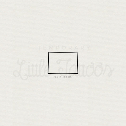 Tatuaje temporal del contorno del mapa de Colorado (juego de 3)