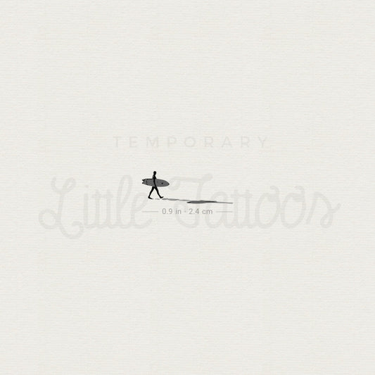 Small Surfer Temporary Tattoo - Set of 3