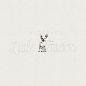 Little Chihuahua Temporary Tattoo - Set of 3