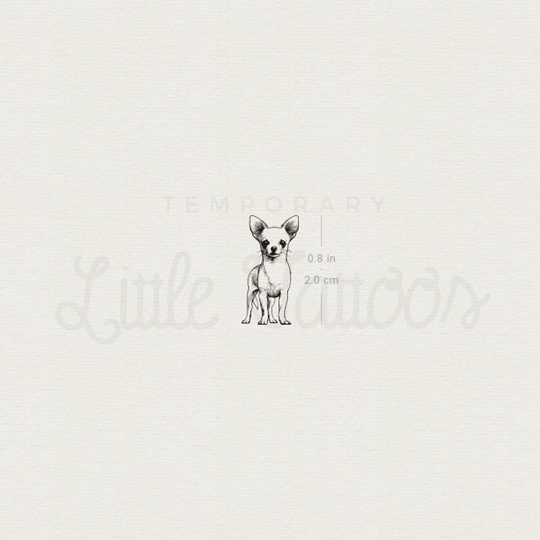 Little Chihuahua Temporary Tattoo - Set of 3