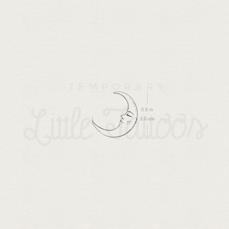 Crescent Moon Temporary Tattoo By Stefano Mazza - Set of 3