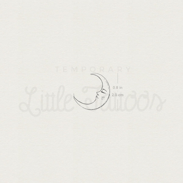 Crescent Moon Temporary Tattoo By Stefano Mazza - Set of 3