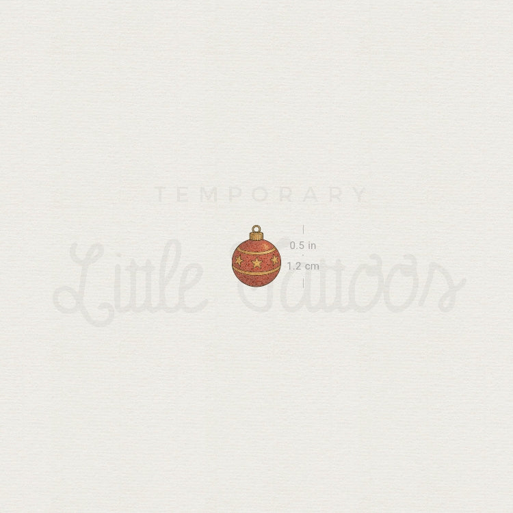 Christmas Ball Temporary Tattoo - Set of 3
