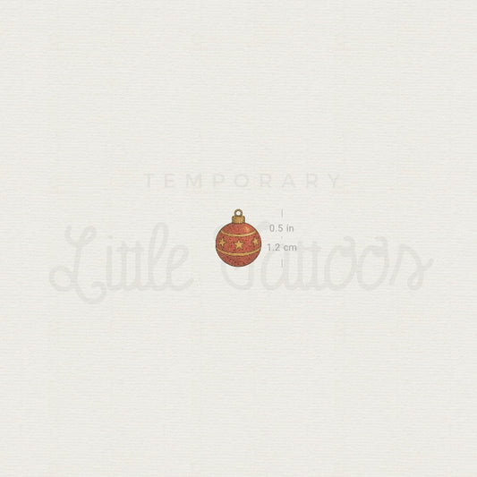 Christmas Ball Temporary Tattoo - Set of 3