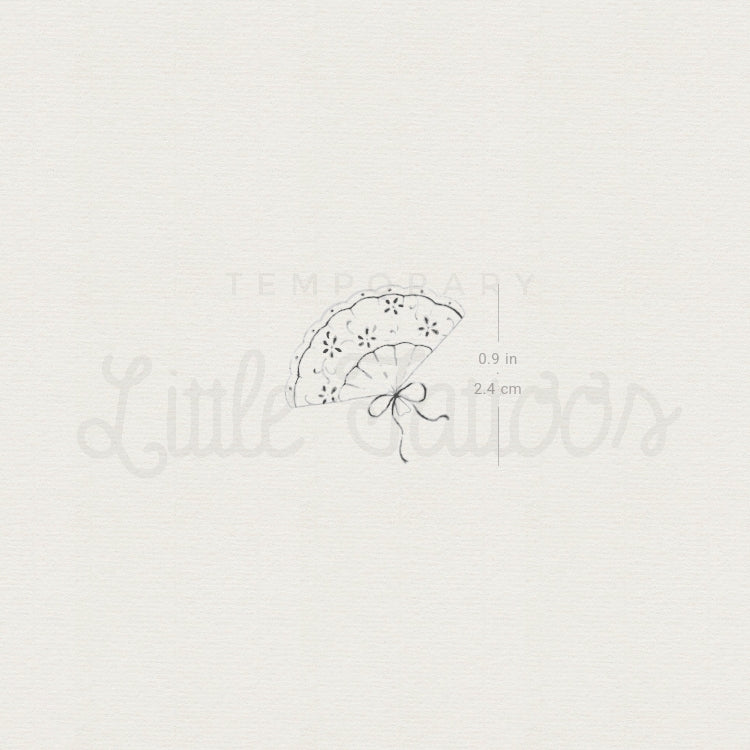 Small Hand Fan Temporary Tattoo By Stefano Mazza - Set of 3