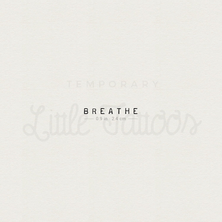 Uppercase Breathe Temporary Tattoo - Set of 3