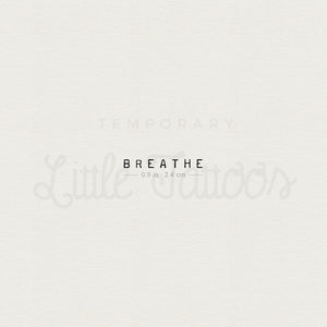 Uppercase Breathe Temporary Tattoo - Set of 3