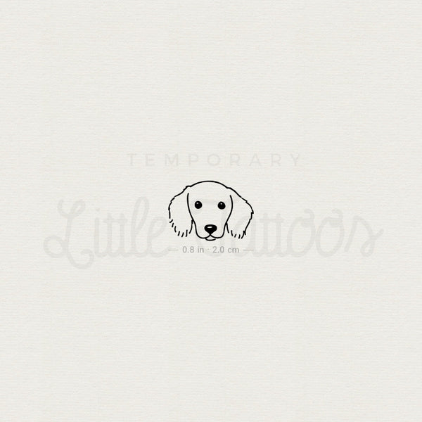 Dachshund Face Temporary Tattoo - Set of 3