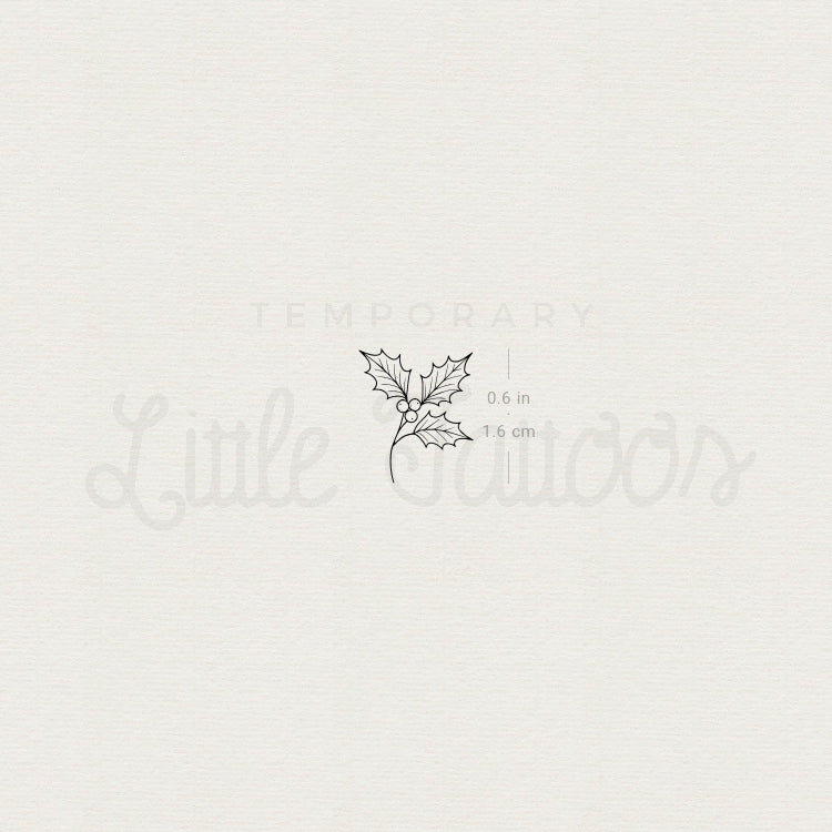Fine Line Holly Temporary Tattoo - Set of 3