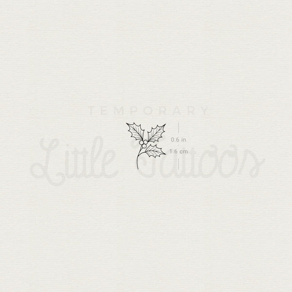 Fine Line Holly Temporary Tattoo - Set of 3