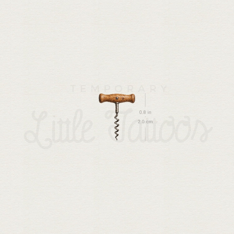 Realistic Corkscrew Temporary Tattoo - Set of 3