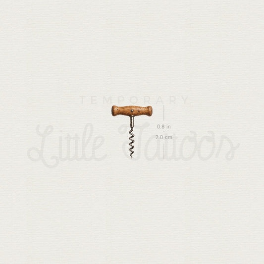 Realistic Corkscrew Temporary Tattoo - Set of 3