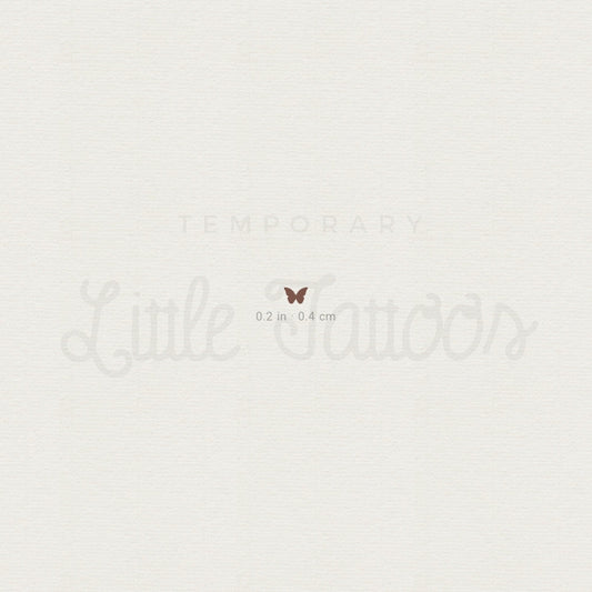 Brown Butterfly Freckle Temporary Tattoo - Set of 3
