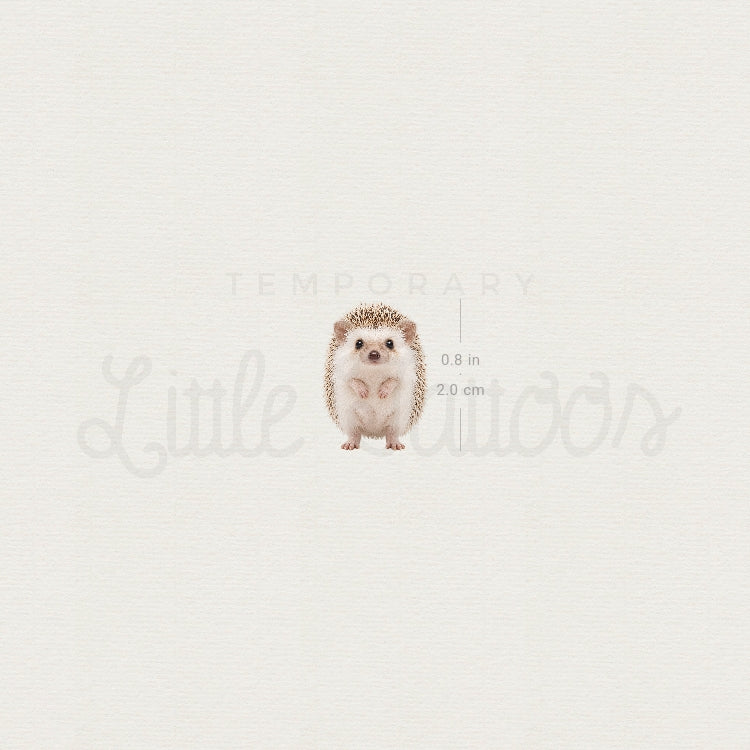 Baby Hedgehog Temporary Tattoo - Set of 3