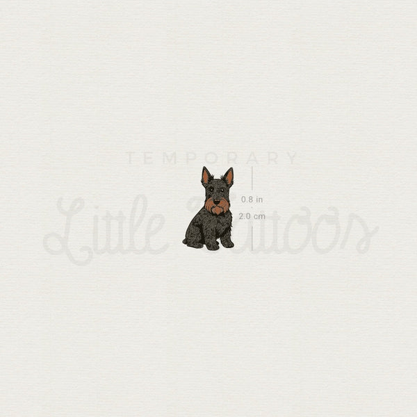 Little Scottish Terrier Temporary Tattoo - Set of 3