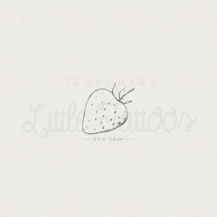 Strawberry Temporary Tattoo By Stefano Mazza - Set of 3