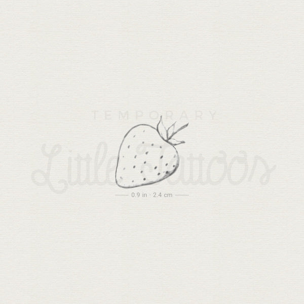Strawberry Temporary Tattoo By Stefano Mazza - Set of 3