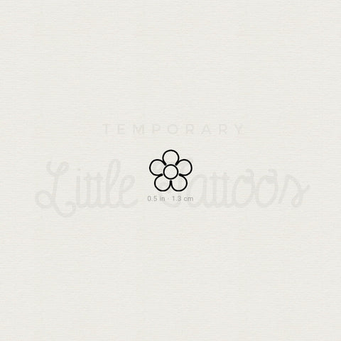 Minimalist Flower Outline Temporary Tattoo - Set of 3