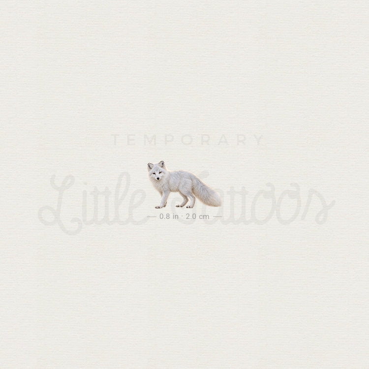 Little Arctic Fox Temporary Tattoo - Set of 3