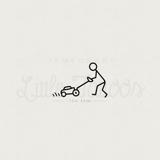 Lawn Mower Temporary Tattoo - Set of 3
