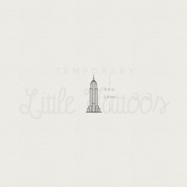 Empire State Building Temporary Tattoo - Set of 3