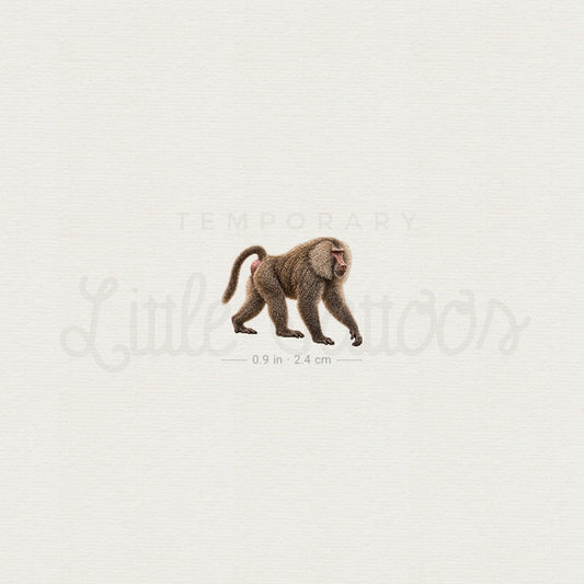 Baboon Temporary Tattoo - Set of 3