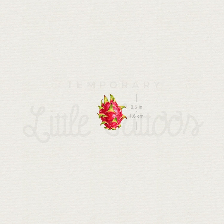 Little Dragon Fruit Temporary Tattoo - Set of 3