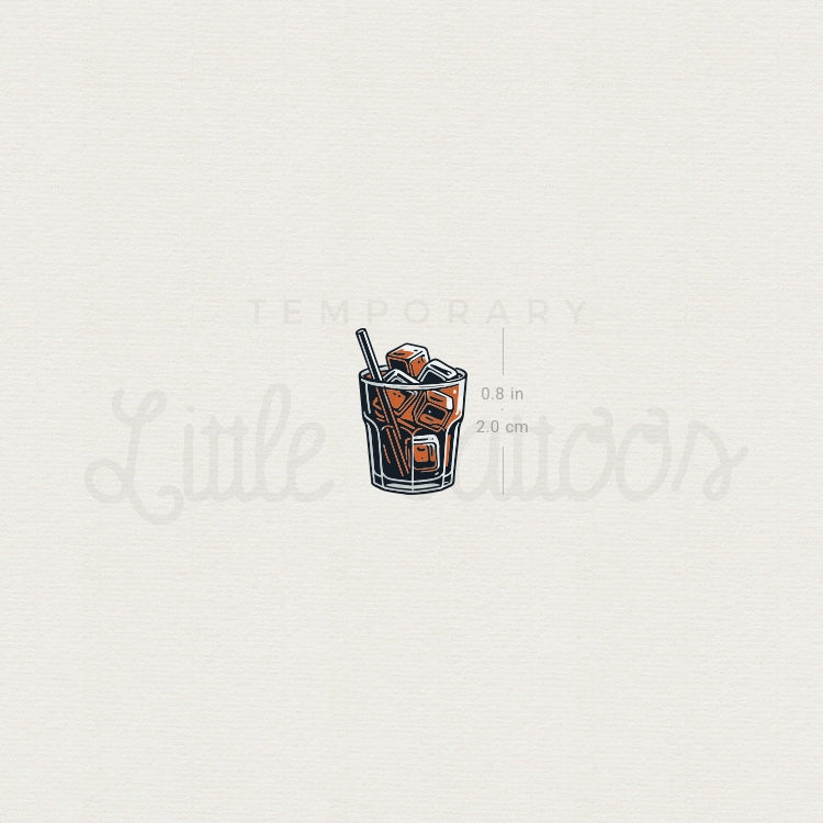 Tatuaje temporal de café helado (juego de 3)