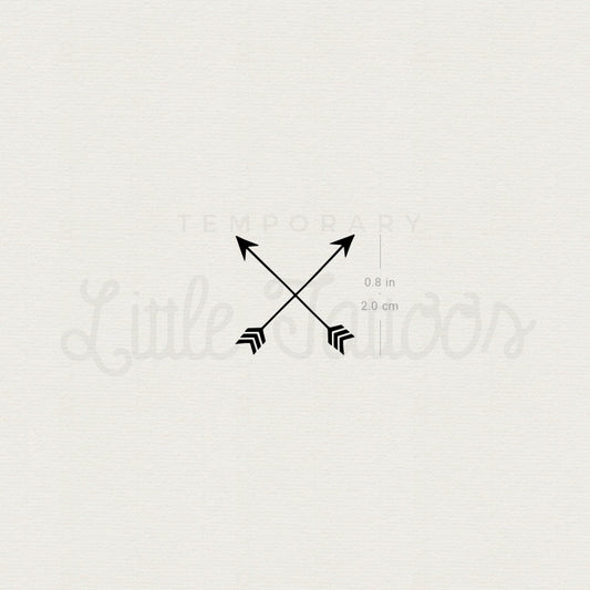 Crossed Arrows Temporary Tattoo - Set of 3