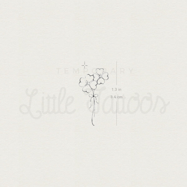Clovers Temporary Tattoo By Stefano Mazza - Set of 3