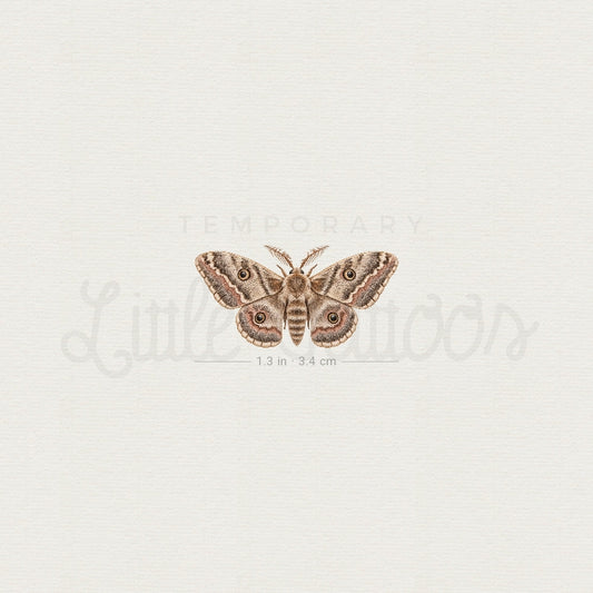 Watercolor Moth Temporary Tattoo - Set of 3