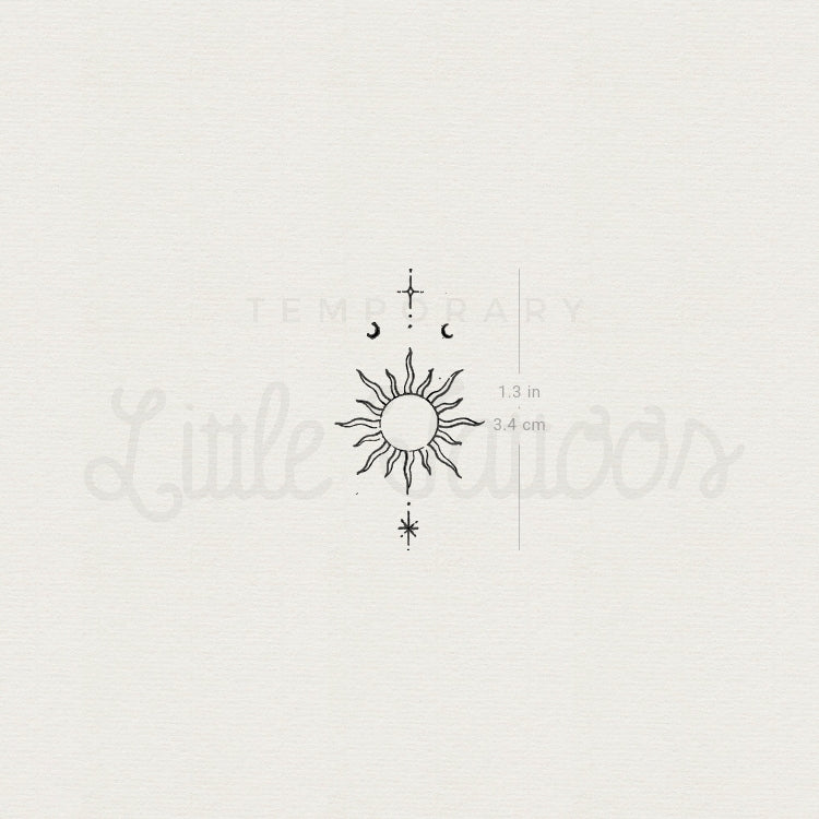 Little Sun Temporary Tattoo By Stefano Mazza - Set of 3