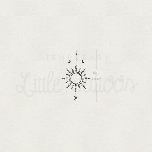 Little Sun Temporary Tattoo By Stefano Mazza - Set of 3