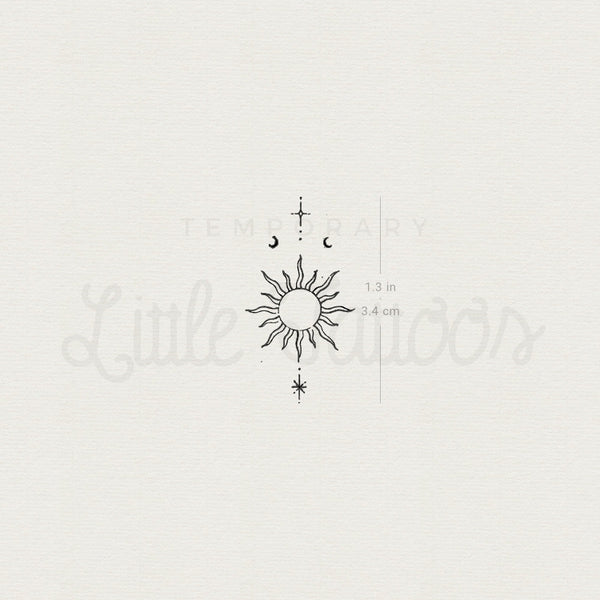 Little Sun Temporary Tattoo By Stefano Mazza - Set of 3