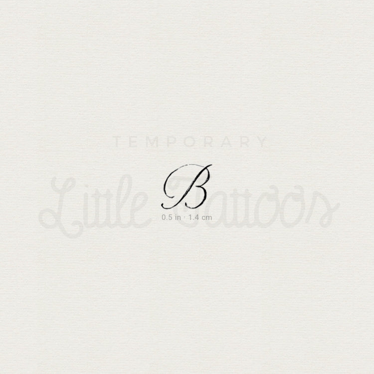 B Temporary Tattoo By Stefano Mazza - Set of 3