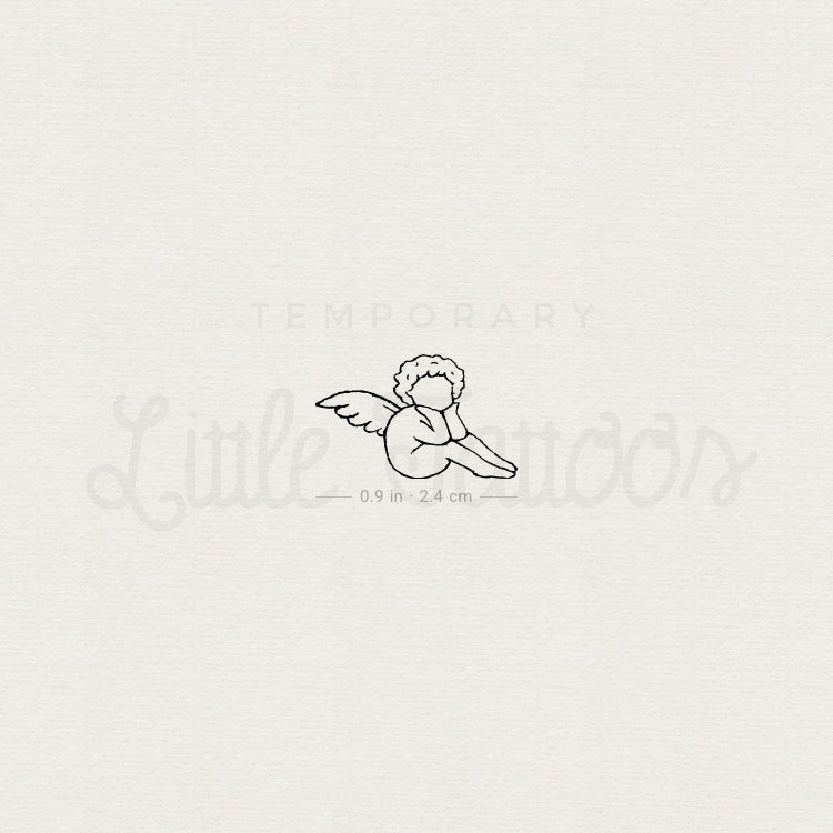 Faceless Cherub Temporary Tattoo - Set of 3